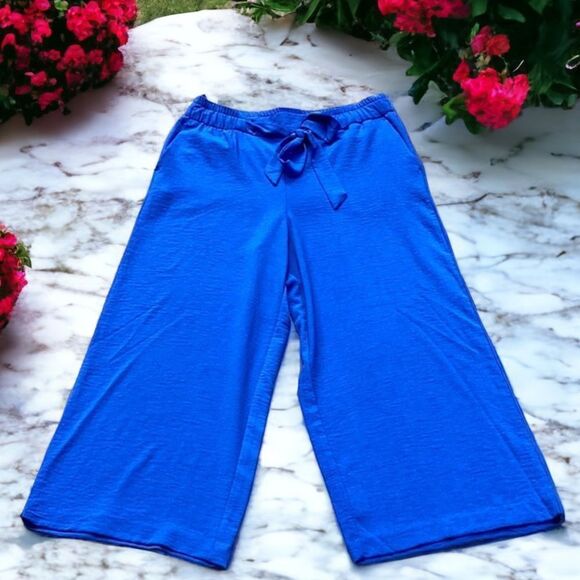 MAISON D AMELIE NEW CROPPED WIDE LEG PANTS EXTRA SMALL OVERSIZED - Picture 3 of 5